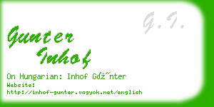 gunter inhof business card